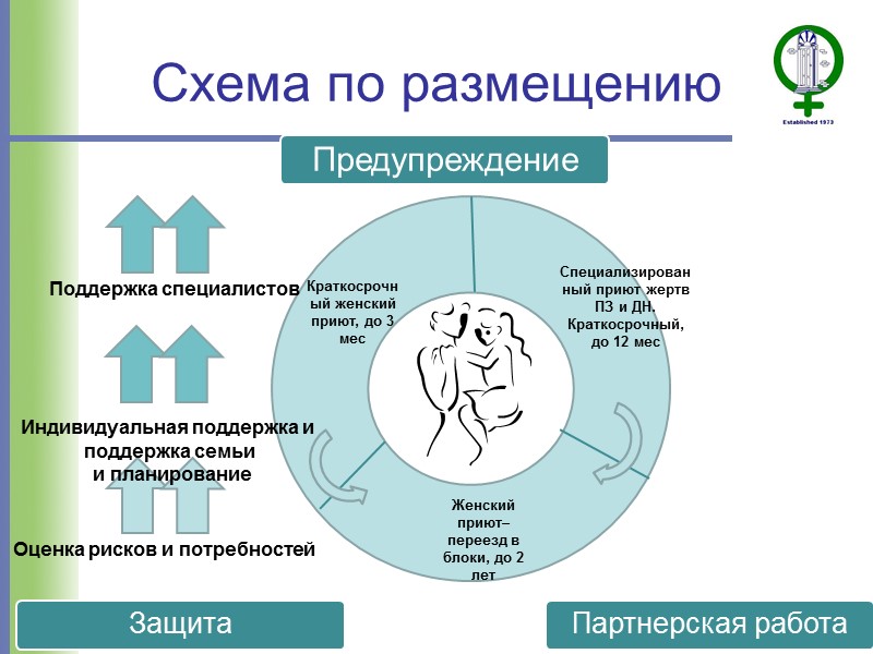 Схема по размещению Оценка рисков и потребностей Индивидуальная поддержка и  поддержка семьи 